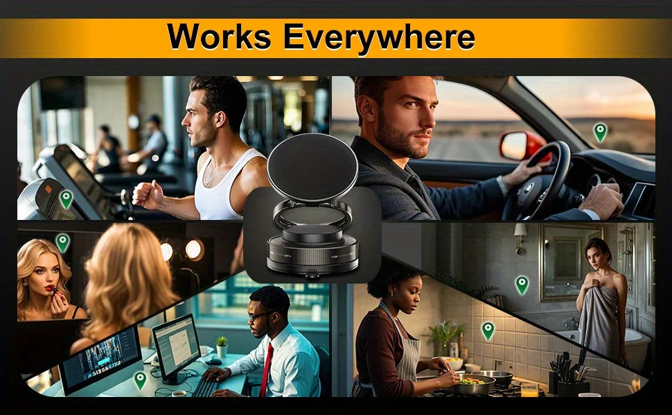 Suction Cup Phone Mount Magnetic Phone Holder for Car 360°Adjustable Vacuum Suction Phone Mount for Gym/Mirror/Smooth Surface
