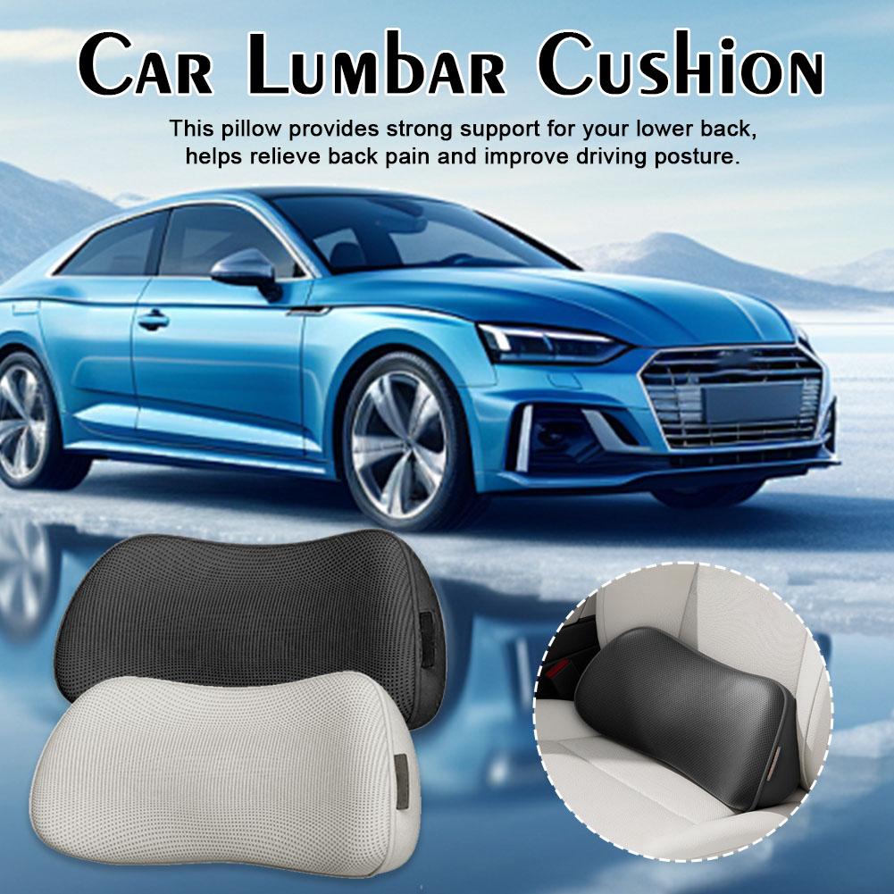 Car Lumbar Cushion Seat Back Cushion With Thin Waist Support Non-slip For Long-Distance Driving Office Car Pad Accessories