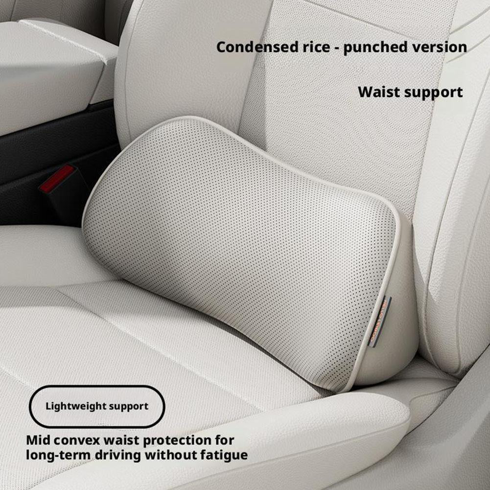 Car Lumbar Cushion Seat Back Cushion With Thin Waist Support Non-slip For Long-Distance Driving Office Car Pad Accessories