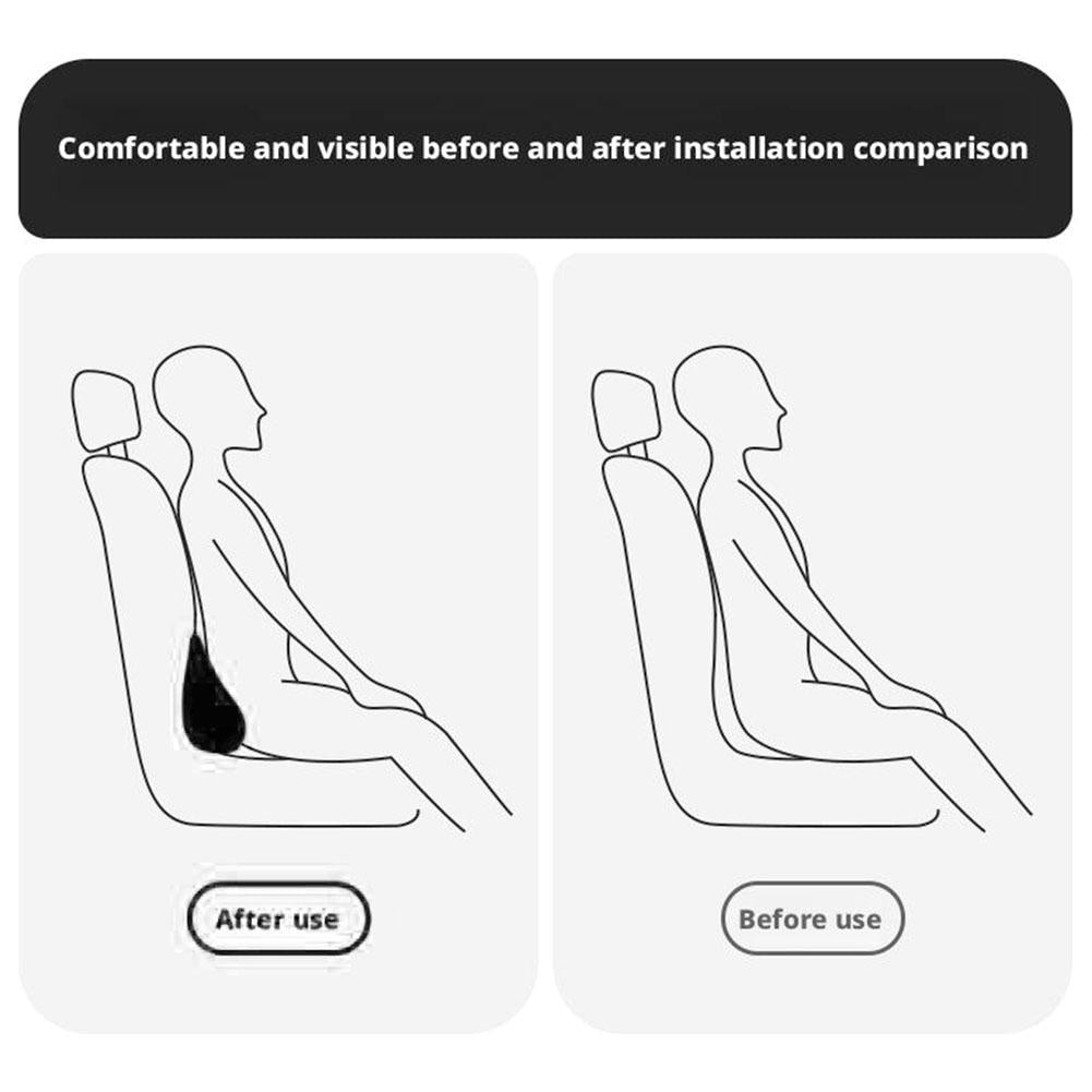 Car Lumbar Cushion Seat Back Cushion With Thin Waist Support Non-slip For Long-Distance Driving Office Car Pad Accessories