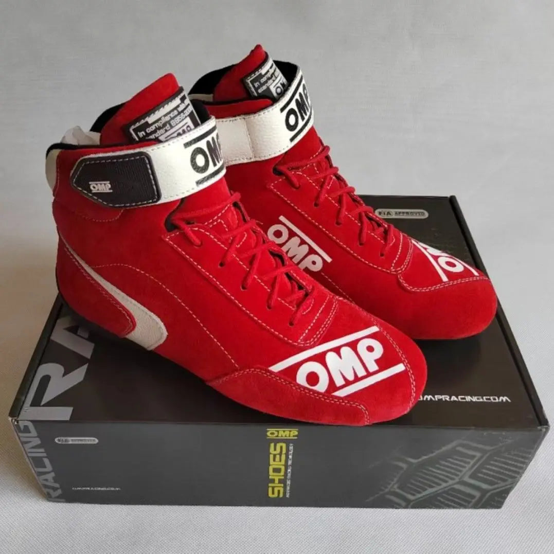 New OP Racing Car Shoes Drifting Car Shoes FIA Laser Code Go Kart Shoes Boot Waterproof Stylish Racing Shoes Motorbike Shoes