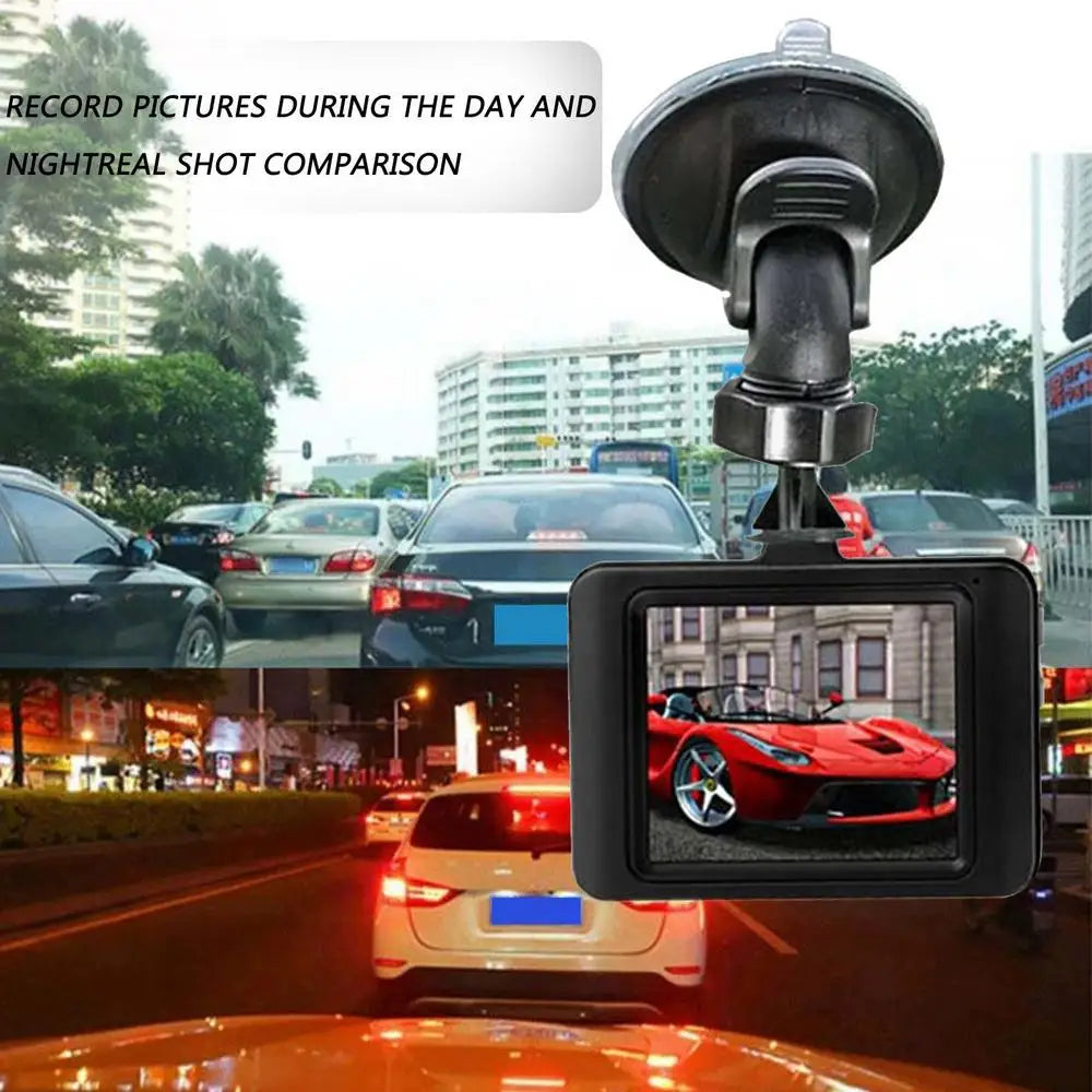 Car Dash Cam 1080P Full HD Driving Recorder Built-in G Sensor 2 Inch Screen Night Vision Wide Angle 24H Parking Mode Camera