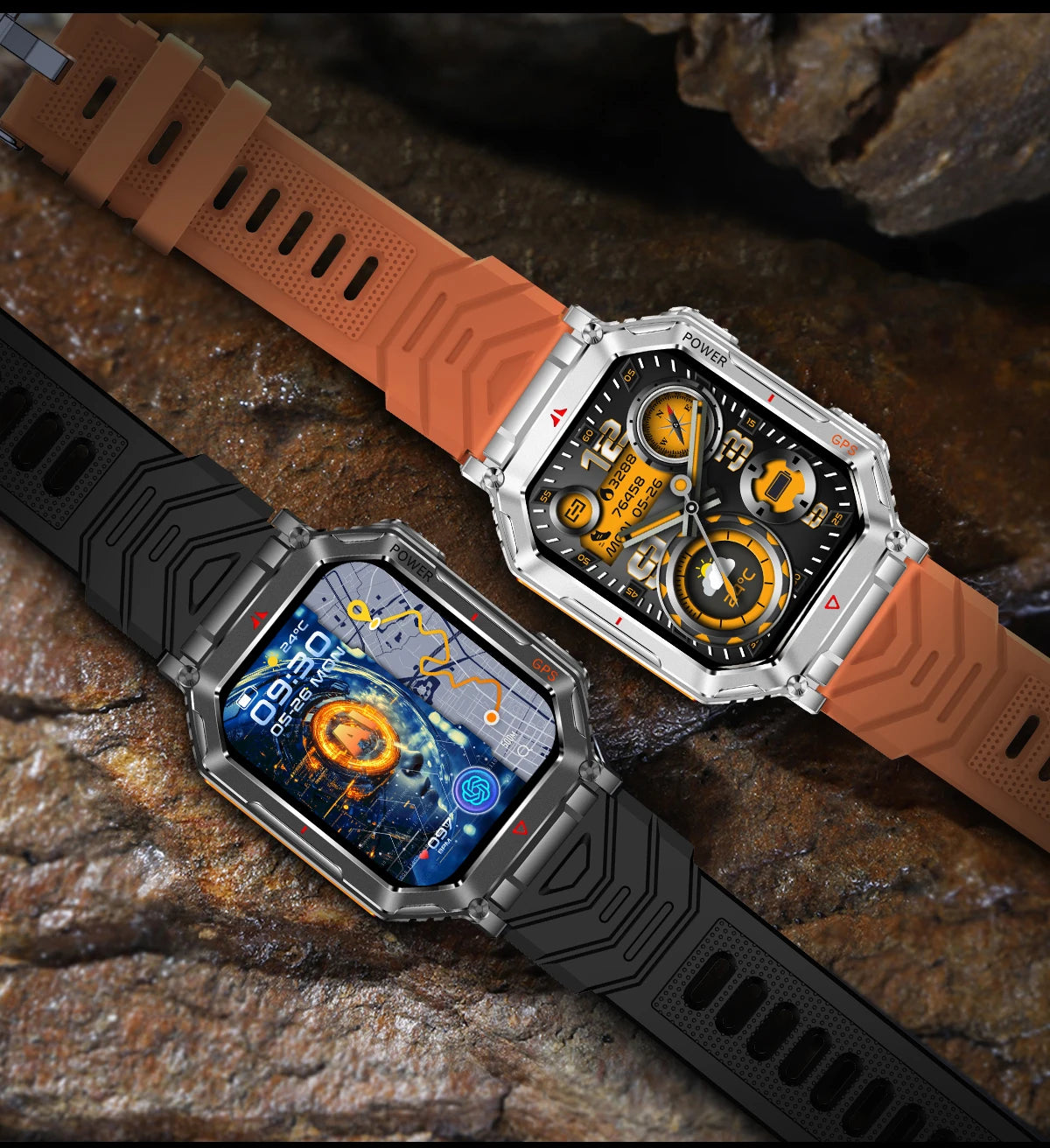 LIGE NEW 2025 GPS Smartwatch 2.01" HD Screen Compass Barometric Altimeter 450mAh Battery BT Voice Calling Smart Watch 107 Sports