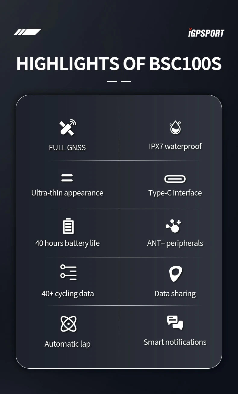 GPS Bike Computer IGPSPORT BSC100S Cycle Wireless Speedometer Bicycle Digital Stopwatch Cycling Odometer Cycling Computer