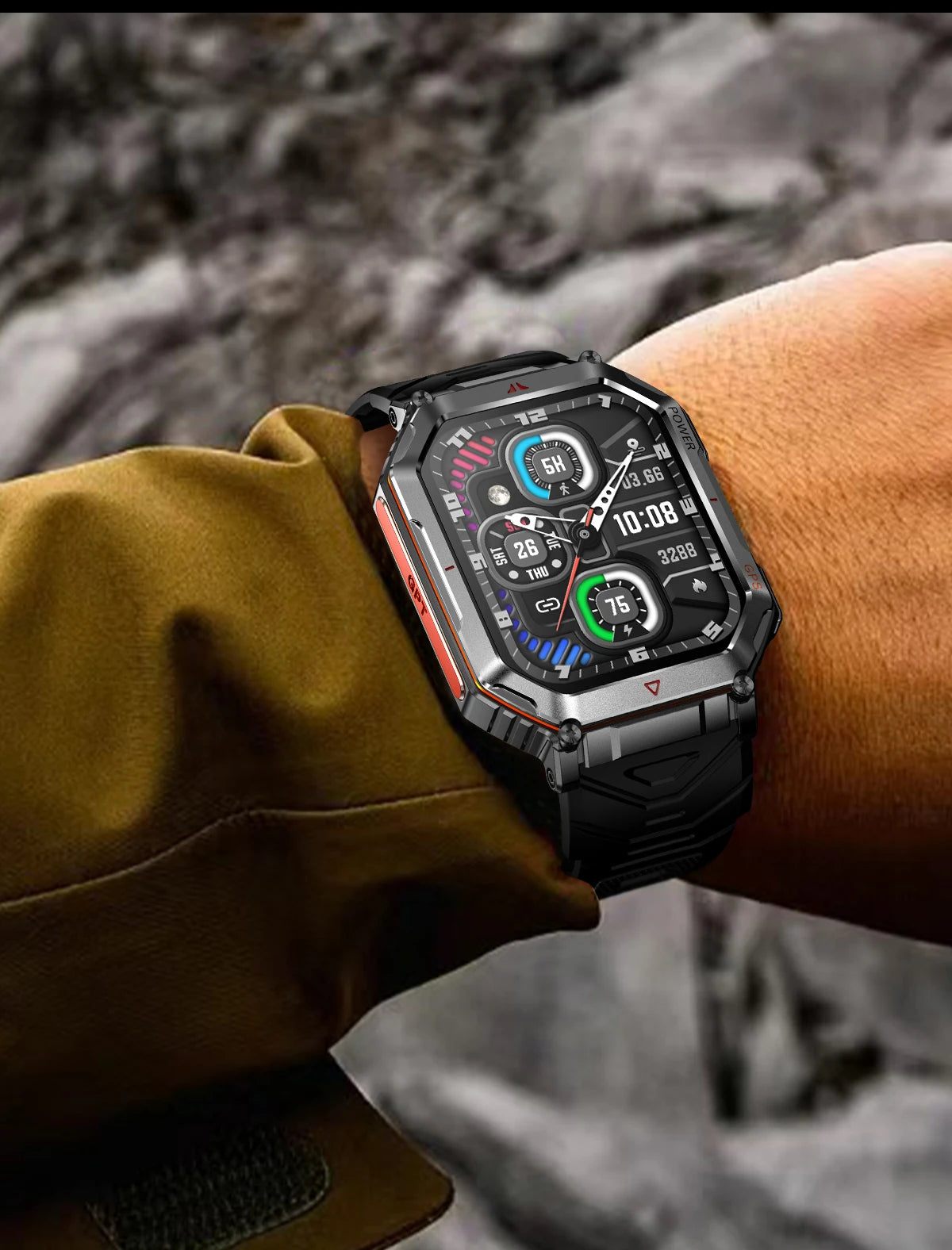 LIGE NEW 2025 GPS Smartwatch 2.01" HD Screen Compass Barometric Altimeter 450mAh Battery BT Voice Calling Smart Watch 107 Sports