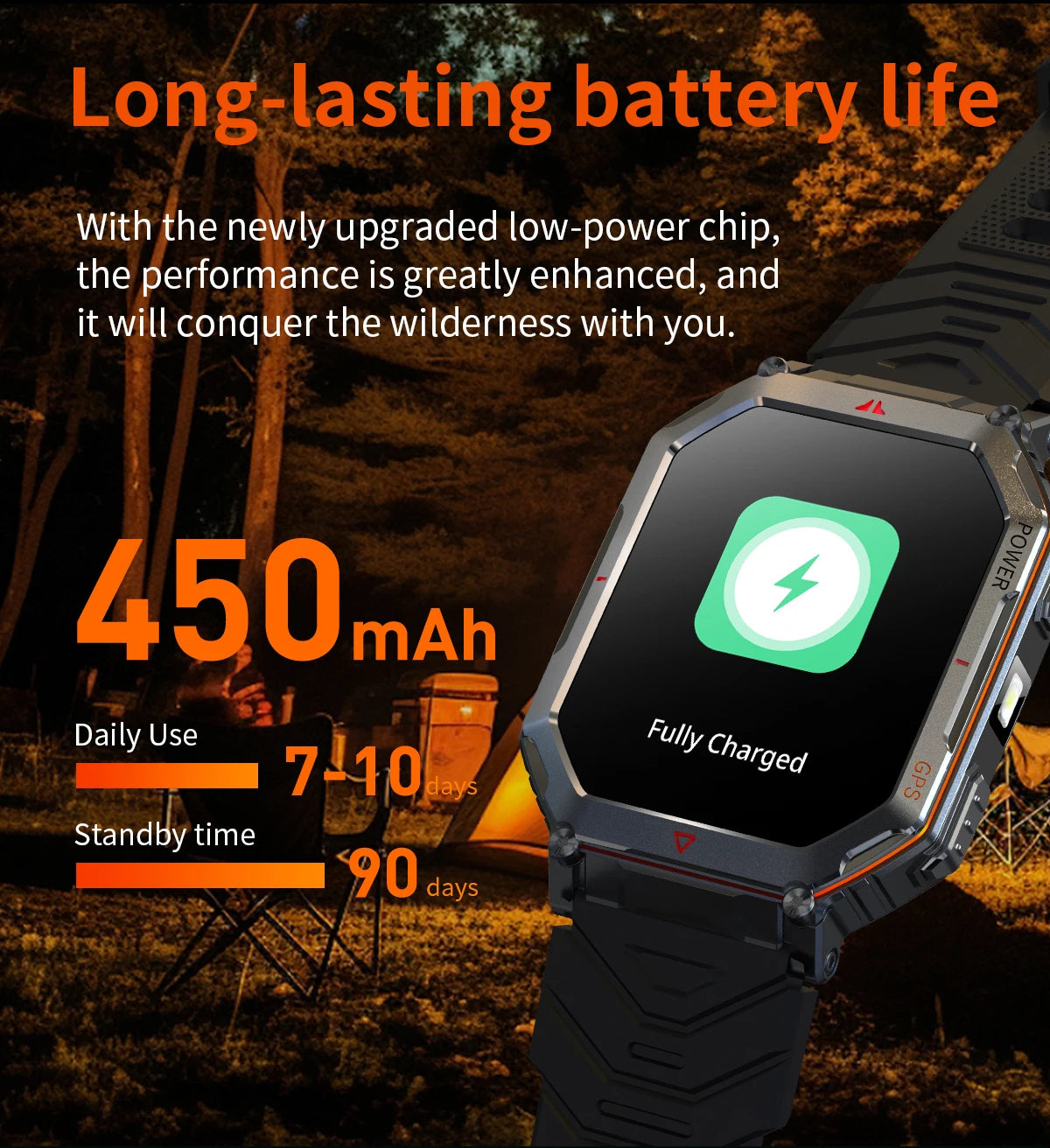 LIGE NEW 2025 GPS Smartwatch 2.01" HD Screen Compass Barometric Altimeter 450mAh Battery BT Voice Calling Smart Watch 107 Sports