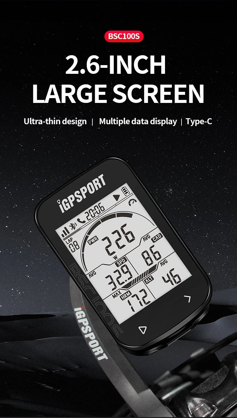 GPS Bike Computer IGPSPORT BSC100S Cycle Wireless Speedometer Bicycle Digital Stopwatch Cycling Odometer Cycling Computer