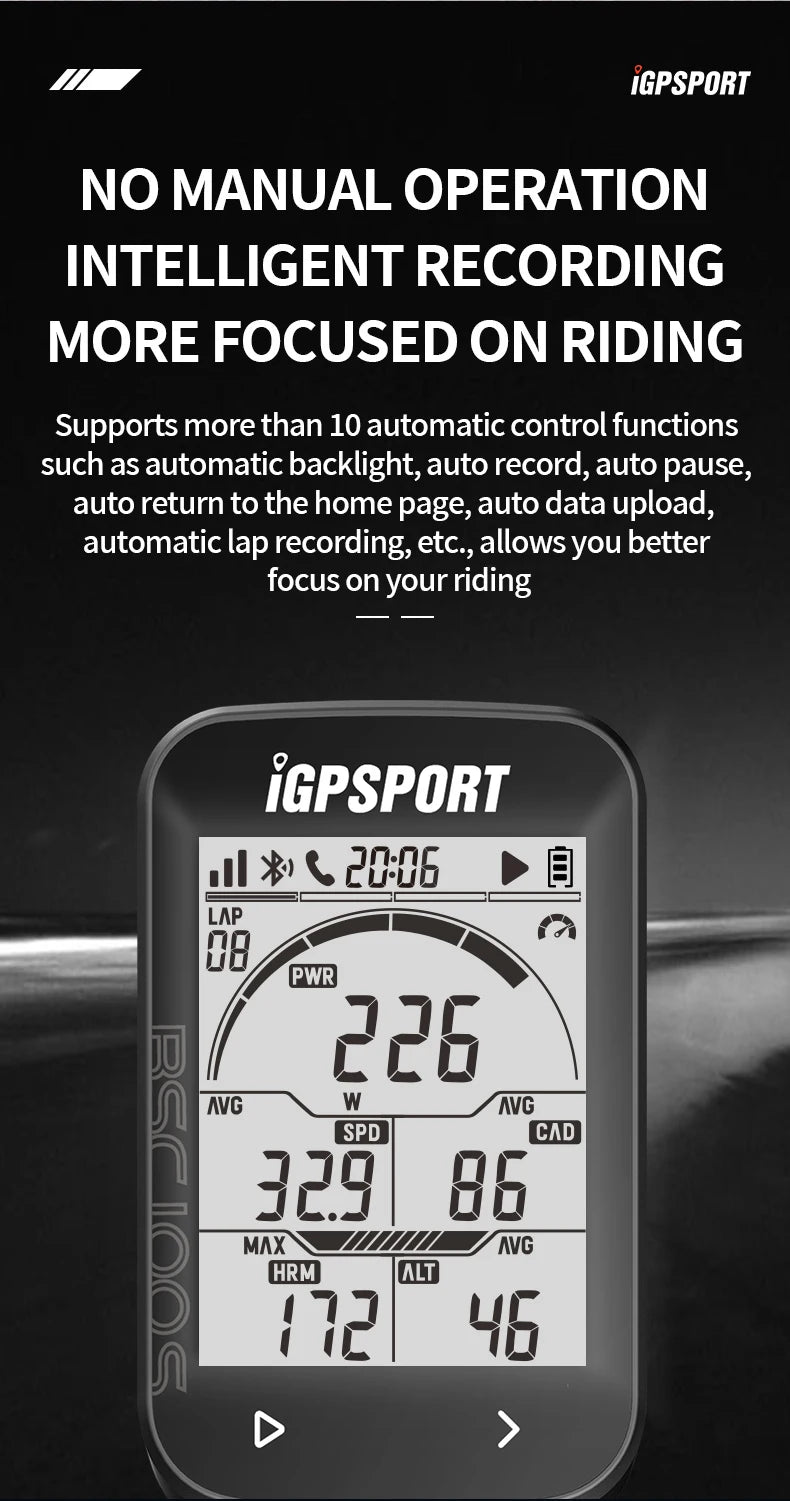 GPS Bike Computer IGPSPORT BSC100S Cycle Wireless Speedometer Bicycle Digital Stopwatch Cycling Odometer Cycling Computer