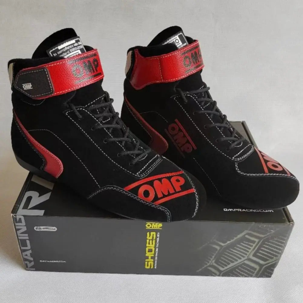 New OP Racing Car Shoes Drifting Car Shoes FIA Laser Code Go Kart Shoes Boot Waterproof Stylish Racing Shoes Motorbike Shoes