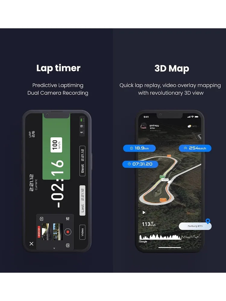 dragy GPS Based Performance Meter, up to 25Hz GPS Laptimer, Upgraded UBLOX 10th Gen High Performance GPS Module, Trusted by