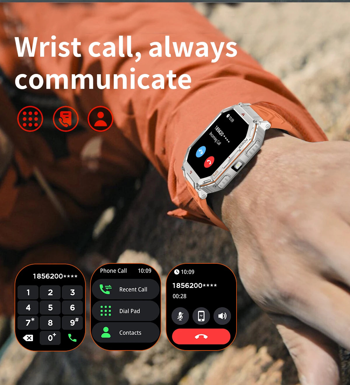 LIGE NEW 2025 GPS Smartwatch 2.01" HD Screen Compass Barometric Altimeter 450mAh Battery BT Voice Calling Smart Watch 107 Sports