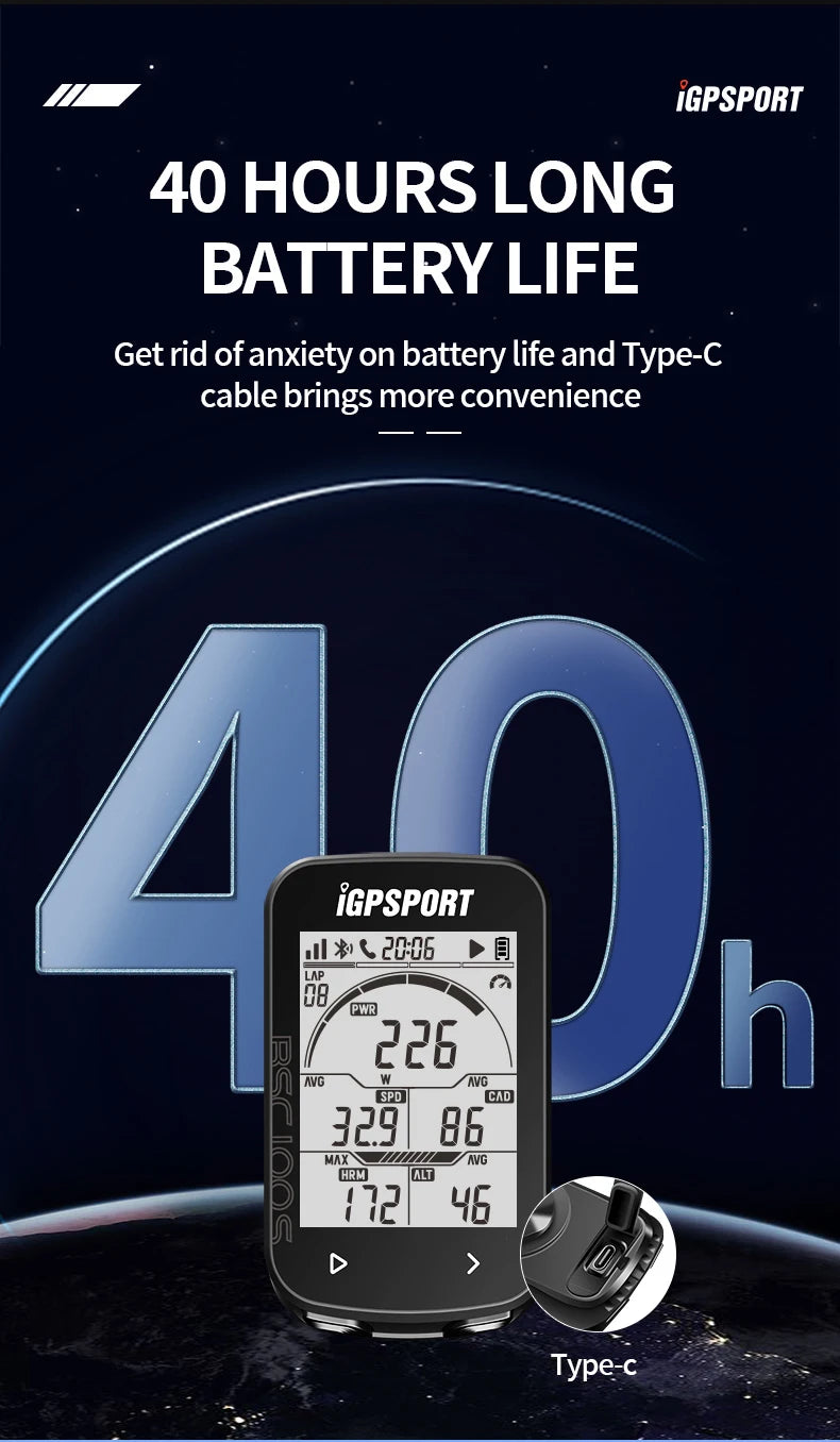 GPS Bike Computer IGPSPORT BSC100S Cycle Wireless Speedometer Bicycle Digital Stopwatch Cycling Odometer Cycling Computer