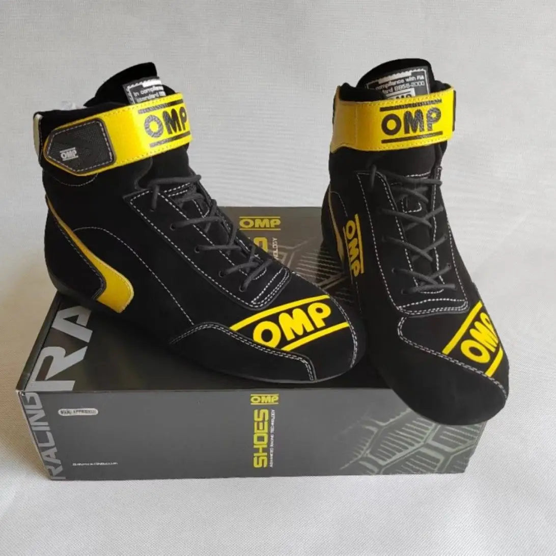 New OP Racing Car Shoes Drifting Car Shoes FIA Laser Code Go Kart Shoes Boot Waterproof Stylish Racing Shoes Motorbike Shoes