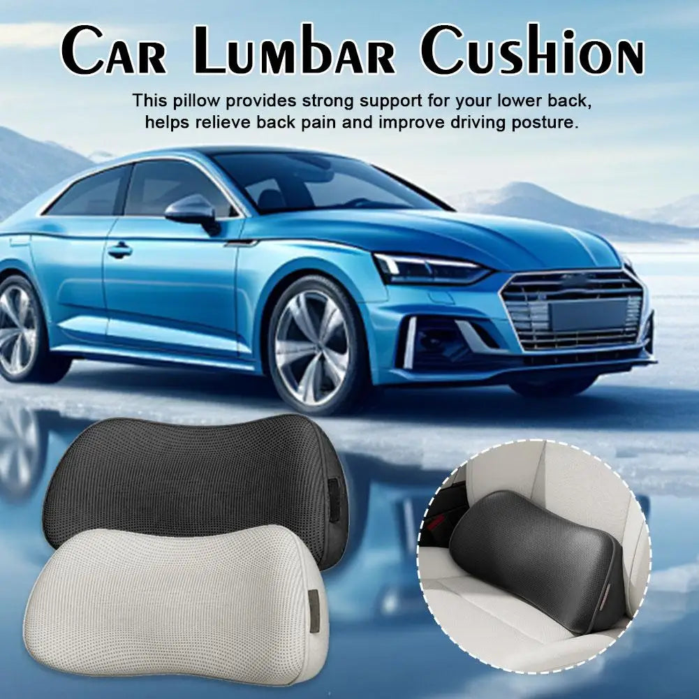 Car Lumbar Cushion Seat Back Cushion With Thin Waist Support Non-slip For Long-Distance Driving Office Car Pad Accessories