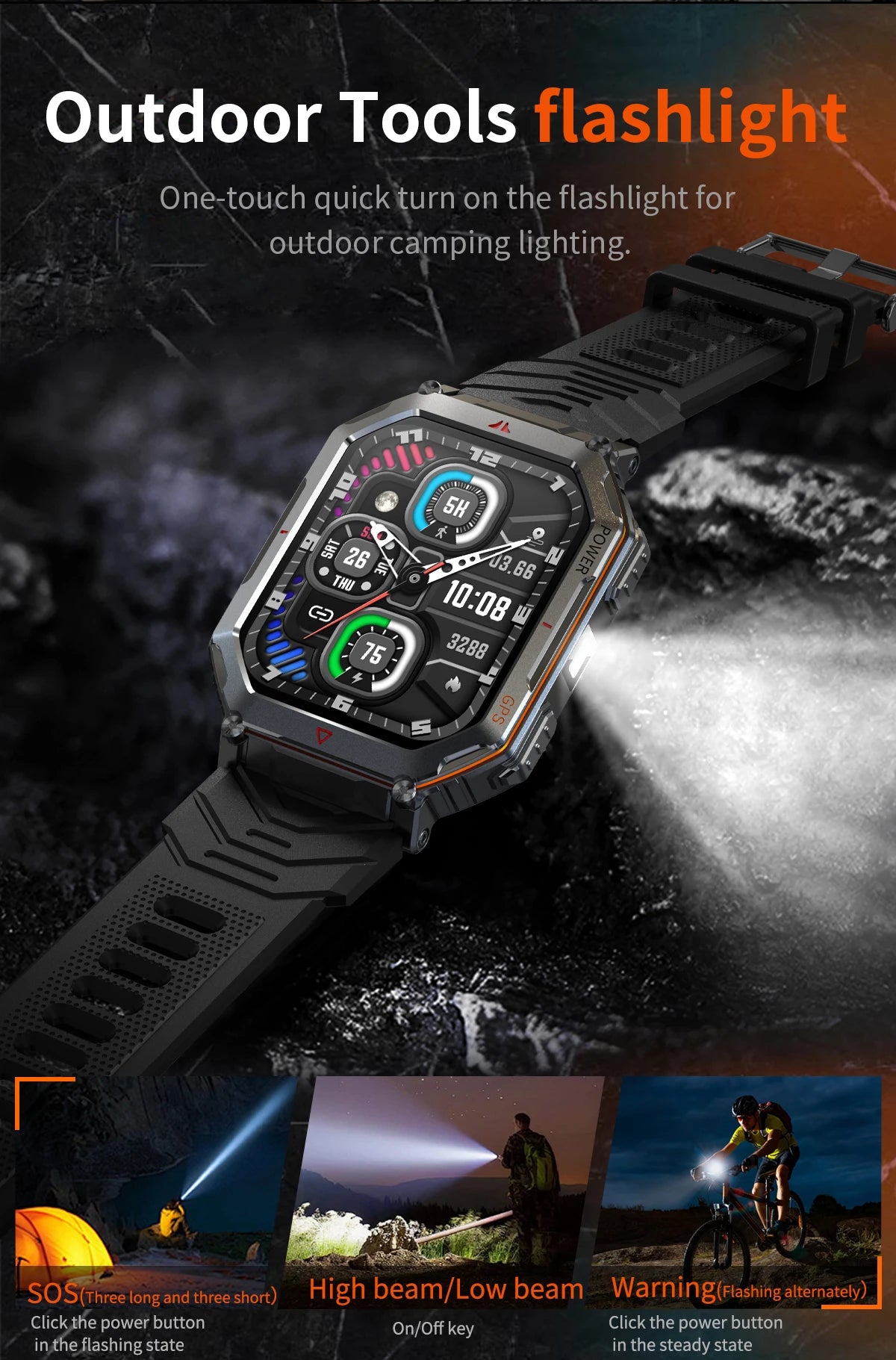 LIGE NEW 2025 GPS Smartwatch 2.01" HD Screen Compass Barometric Altimeter 450mAh Battery BT Voice Calling Smart Watch 107 Sports