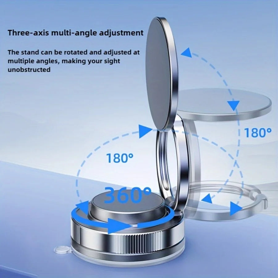 Suction Cup Phone Mount Magnetic Phone Holder for Car 360°Adjustable Vacuum Suction Phone Mount for Gym/Mirror/Smooth Surface