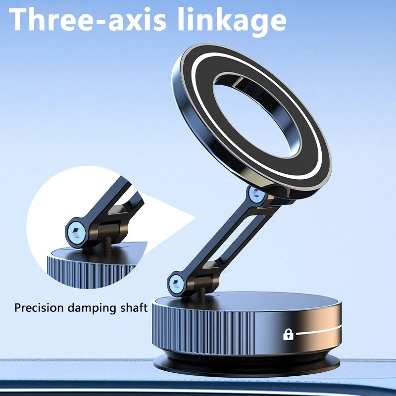 Super Strong Magnetic Phone Holder Foldable Design 360° Adjustable Vacuum Car Mount For Car Desk Bathroom Phone Holder 2025 New