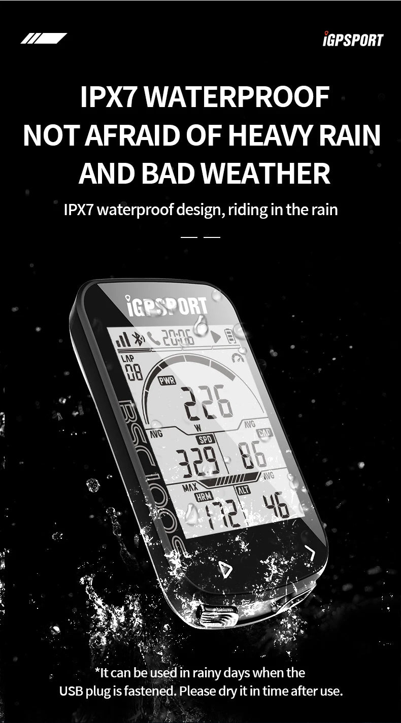 GPS Bike Computer IGPSPORT BSC100S Cycle Wireless Speedometer Bicycle Digital Stopwatch Cycling Odometer Cycling Computer